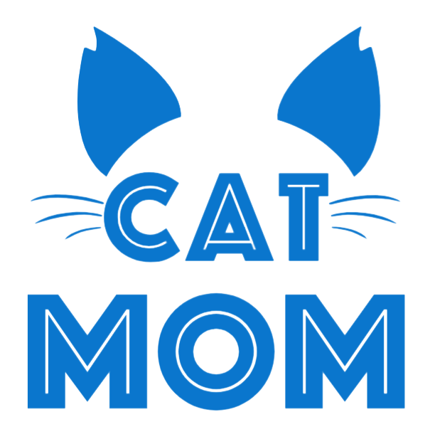 Sample of the Blue cat mom vinyl sticker