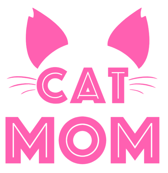 Sample of the Pink cat mom vinyl sticker