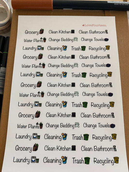 Household Chores - Journal Sticker