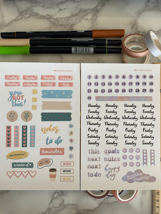 Pastel Color Theme - Journal Sticker